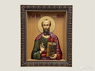 Святой Апостол Павел икона резная из дерева
